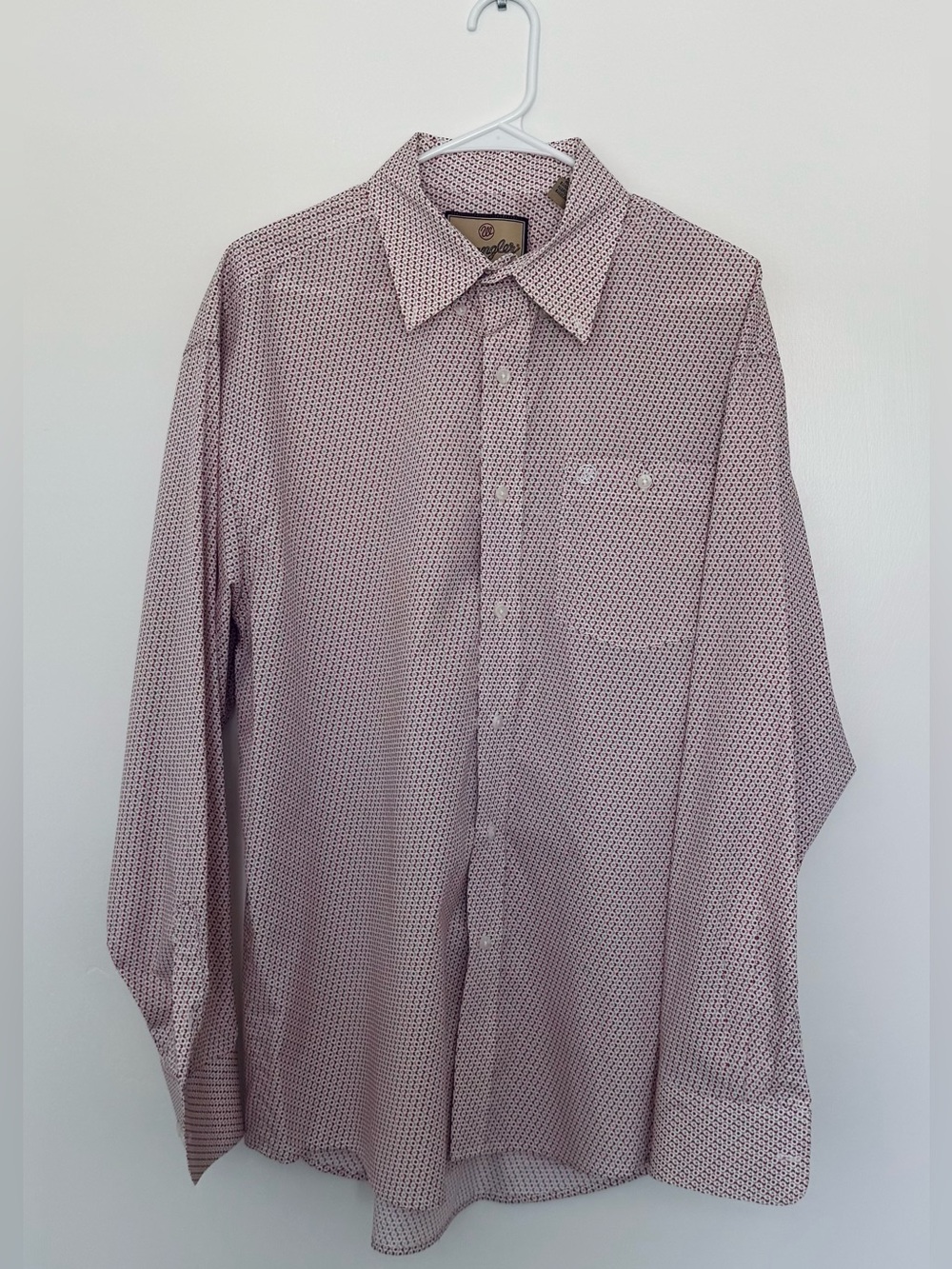 Wrangler George Strait collection Long-Sleeve Button-Down Shirt with geometric p